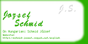 jozsef schmid business card